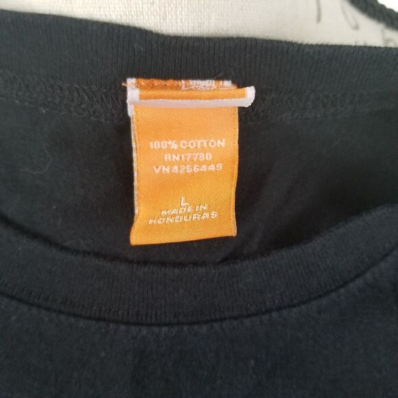 Basic Black Trick Or Treat Cotton Short Sleeve T-Shirt Size L - Picture 2 of 8